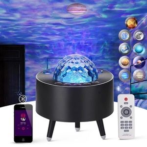Ocean galaxy wave projector with remote control, 14-color starry night light.
